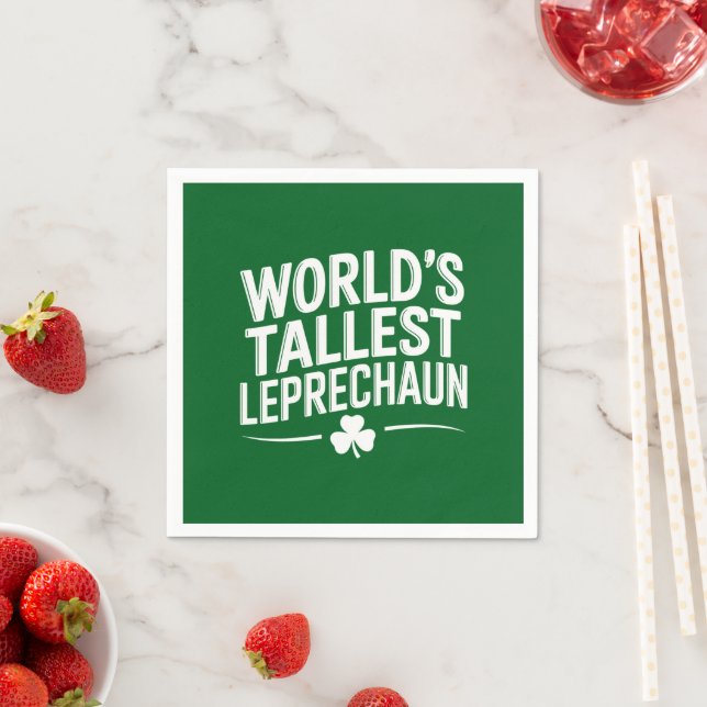World's Tallest Leprechaun St. Patrick's Day Napkins (Insitu)