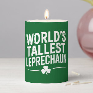 World's Tallest Leprechaun St. Patrick's Day Pillar Candle