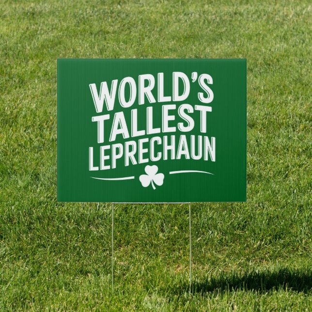 World's Tallest Leprechaun St. Patrick's Day Sign (Insitu)