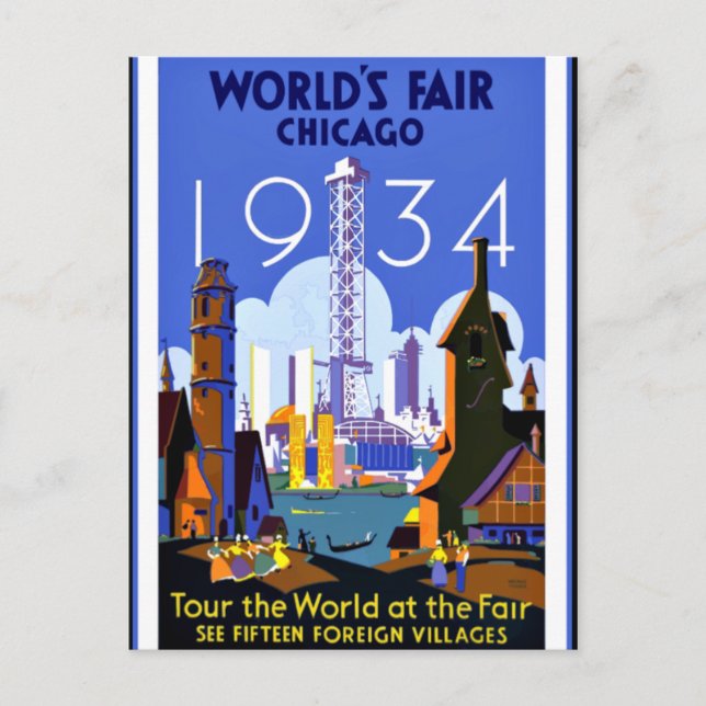 World's Trade Fair, Chicago 1934 Postcard (Front)