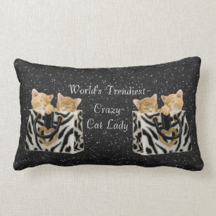 World's Trendiest Crazy Cat Lady Pillow