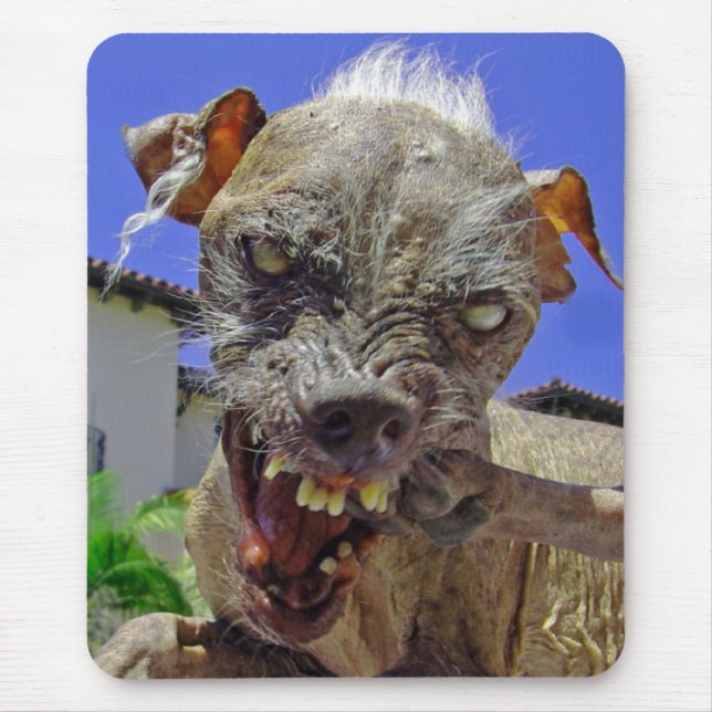 World's Ugliest Dog Mouse Pad (Front)