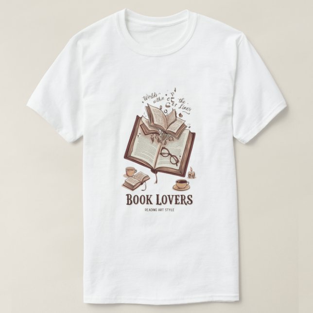 Worlds Within Pages T-Shirt (Design Front)