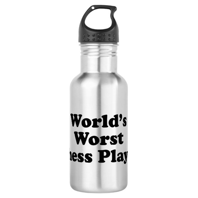 World's Worst Chess player Water Bottle (Front)