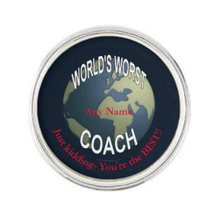 World's Worst Coach Lapel Pin