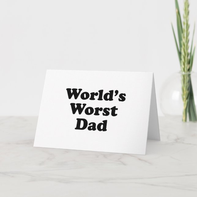 World's Worst Dad Card (Front)