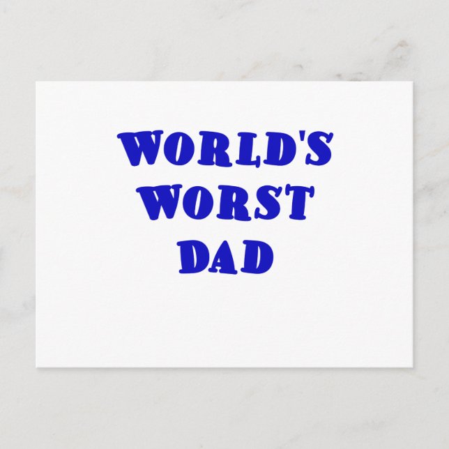 Worlds Worst Dad Postcard (Front)