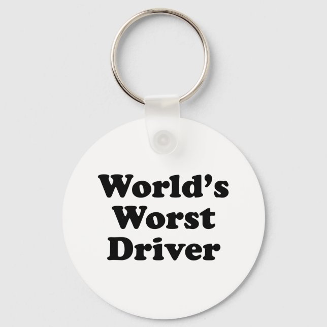 World's Worst Driver Keychain (Front)