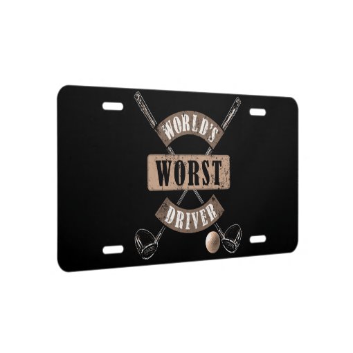 World's Worst Driver WWDa License Plate | Zazzle