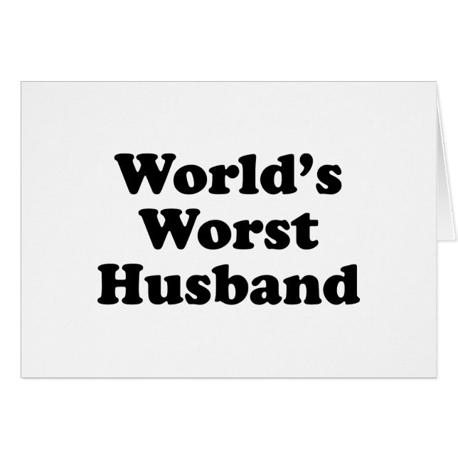 World's Worst Husband Cards (Front Horizontal)