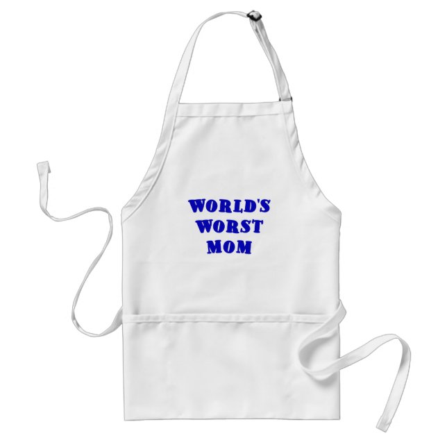 Worlds Worst Mom Adult Apron (Front)