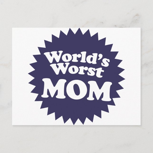 World's Worst Mom Postcard (Front)
