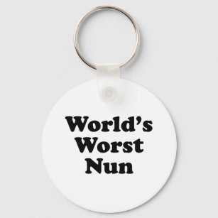 World's Worst Nun Keychain