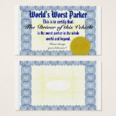 World's Worst Parker (Front & Back)