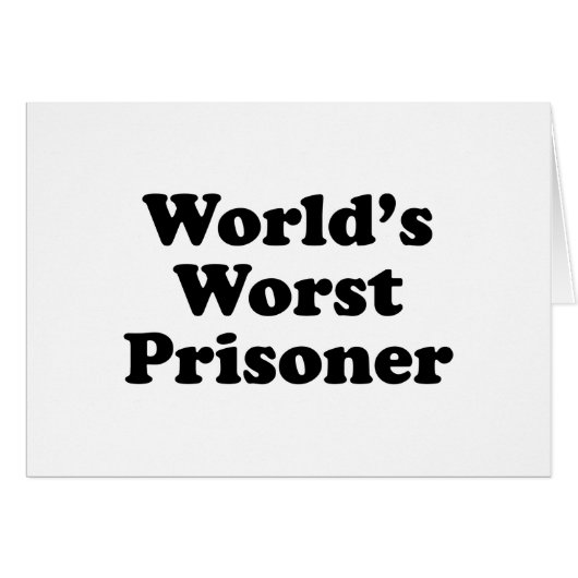 World's Worst Prisoner Cards (Front Horizontal)
