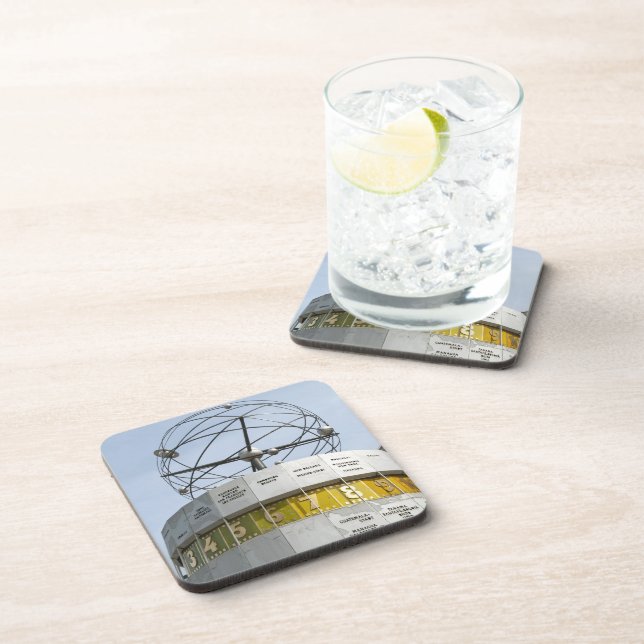 Worldtime Clock in Berlin Beverage Coaster (Right Side)