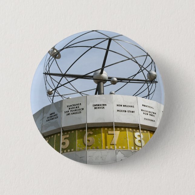 Worldtime Clock in Berlin Button (Front)