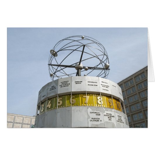 Worldtime Clock in Berlin Cards (Front Horizontal)