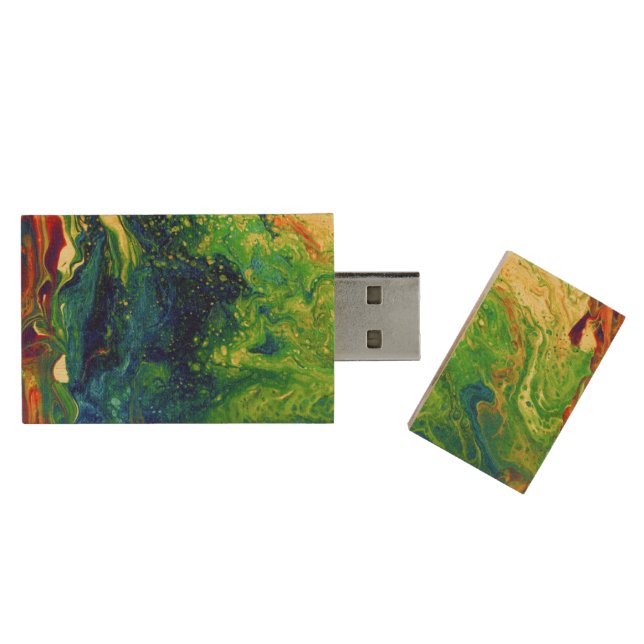 Worldview Wood Flash Drive (Opened)