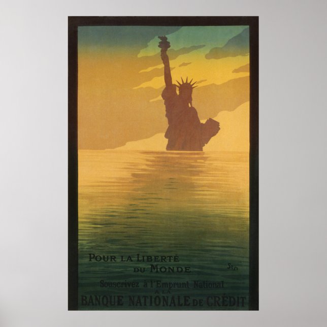 Worldwide Liberty Statue New York Advertisement Poster (Front)
