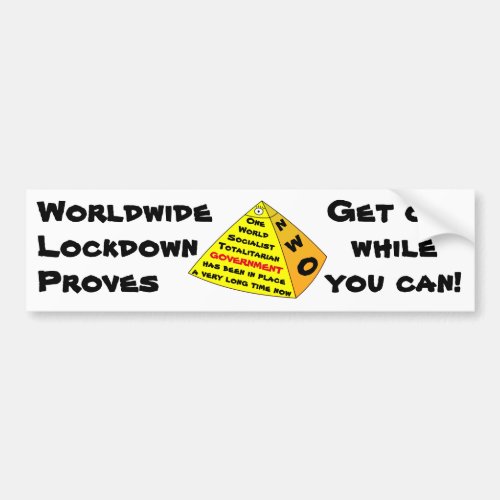 Worldwide Lockdown Bumper Sticker