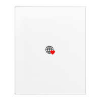 Worldwide Love –Minimalist Heart & Globe Art Print
