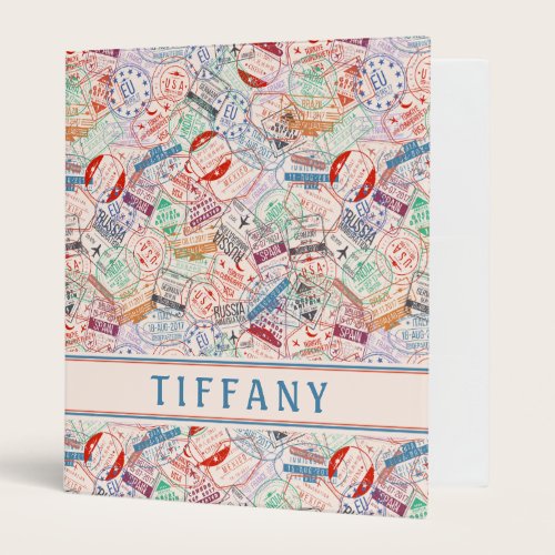 Worldwide Travel Labels All Over Pattern 3 Ring Binder Worldwide Travel Labels All Over Pattern 3 Ring Binder