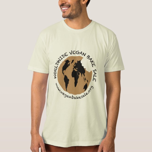 Worldwide Vegan Bake Sale shirt by Amber Ford (Front)