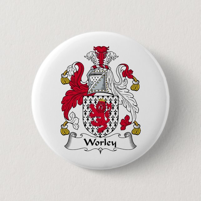 Worley Family Crest Pinback Button (Front)