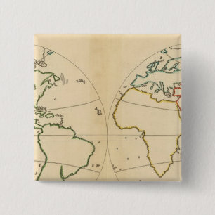 Worlp Map with 5 Zones Pinback Button