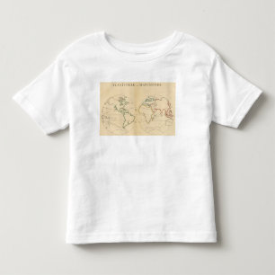 Worlp Map with 5 Zones Toddler T-shirt