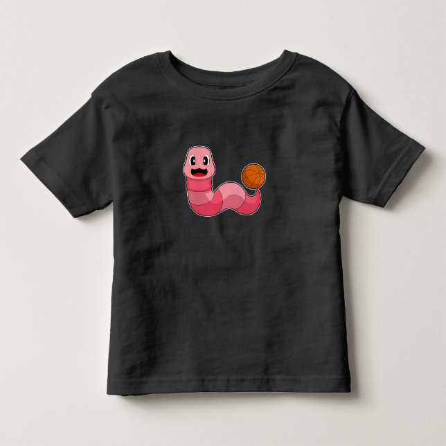 Worm Basketball player Basketball Toddler T-shirt (Front)
