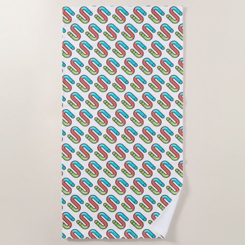 worm beach towel