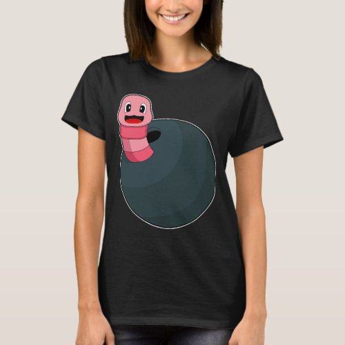 Worm Bowling Bowling ball T_Shirt