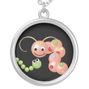 WORM BUDDIES SILVER PLATED NECKLACE