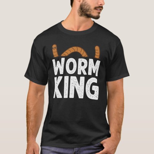 Worm Designs For Men Dad Earthworm Grunting Farmer T_Shirt