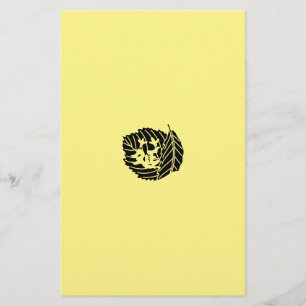 Worm-eaten folded oak notepaper stationery