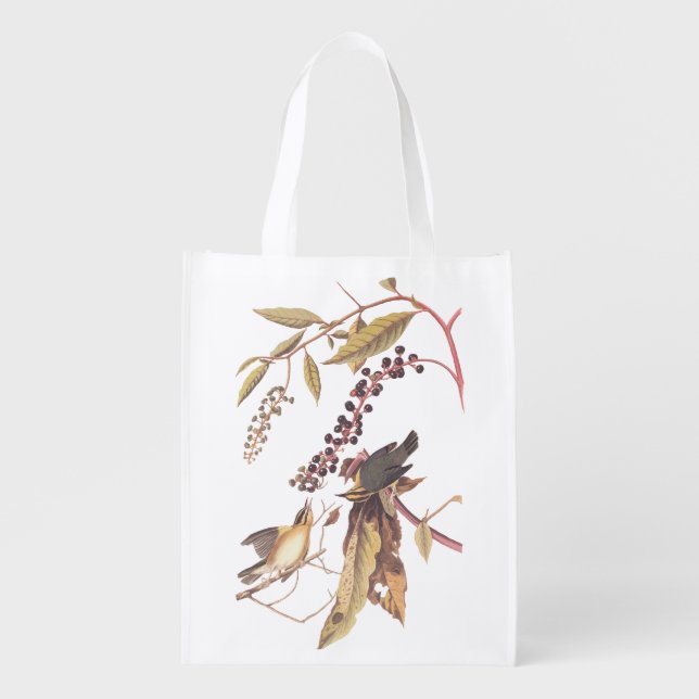 Worm-Eating Warbler Bird Tote Bag (Front)