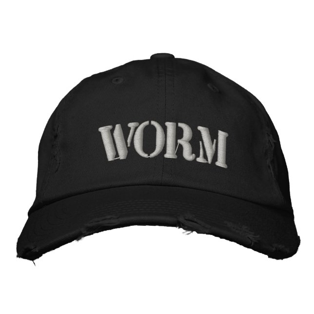 WORM EMBROIDERED BASEBALL CAP (Front)