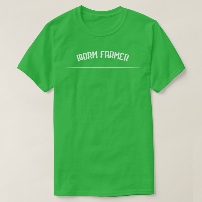 Worm Farm Farmer Cute Joke Novelty  T-Shirt (Design Front)
