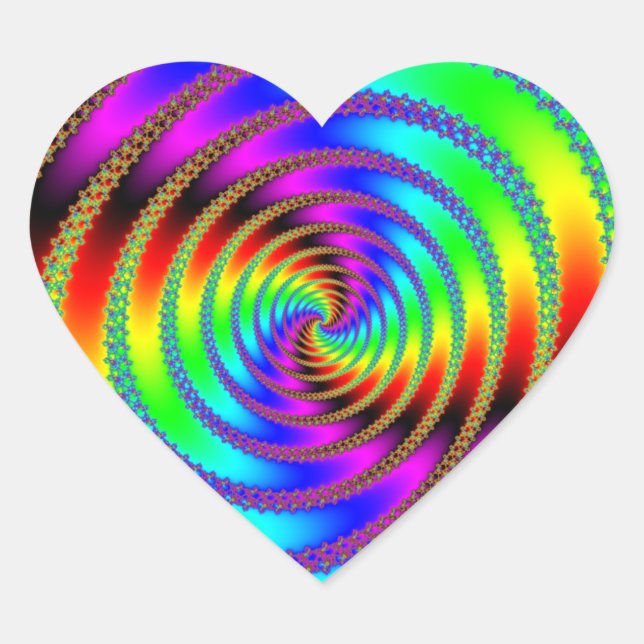 Worm Hole Heart Sticker (Front)