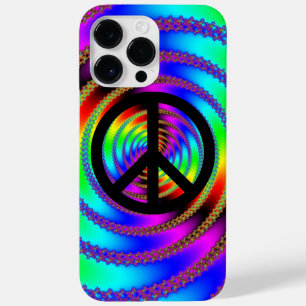 Worm Hole with Black Peace Sign Case-Mate iPhone 14 Pro Max Case