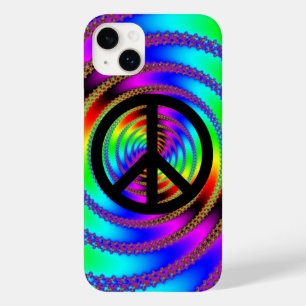 Worm Hole with Black Peace Sign Case-Mate iPhone 14 Plus Case