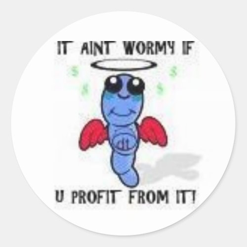 worm ibew classic round sticker