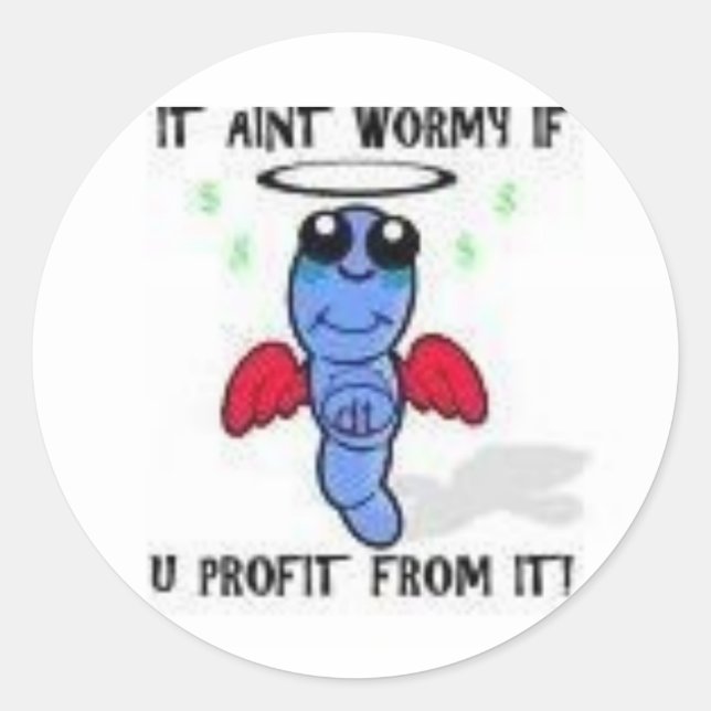 worm ibew classic round sticker (Front)