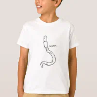 Cute Gone Fishing Cartoon Fishing Worm and Bobber T-Shirt