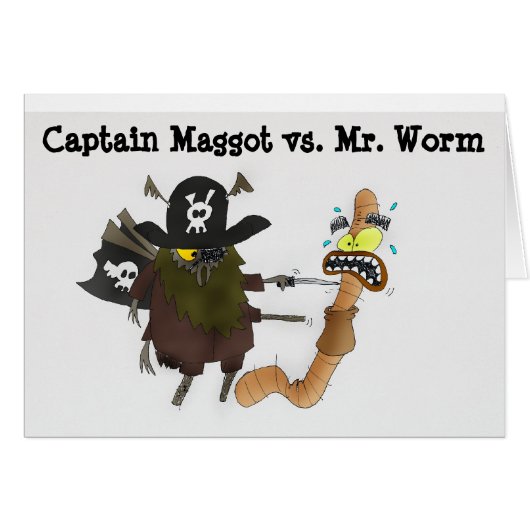 Worm vs Captain Maggot Cards (Front Horizontal)