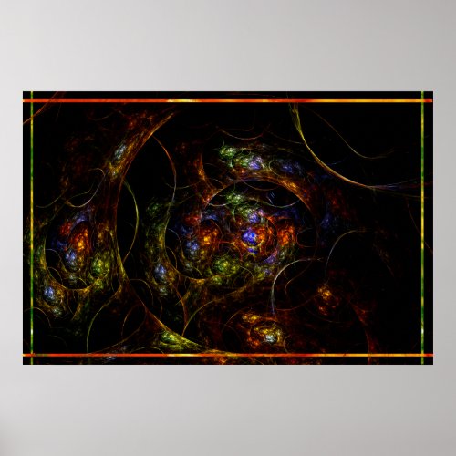 Wormhole Science Fiction Fractal Poster