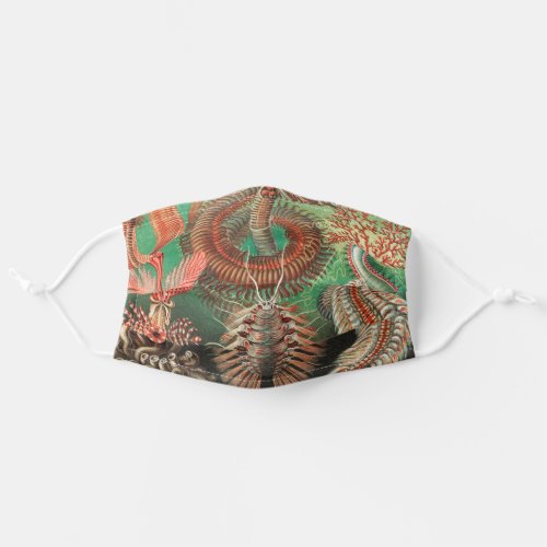 Worms Annelids Chaetopoda by Ernst Haeckel Adult Cloth Face Mask