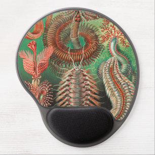 Worms, Annelids Chaetopoda by Ernst Haeckel Gel Mouse Pad